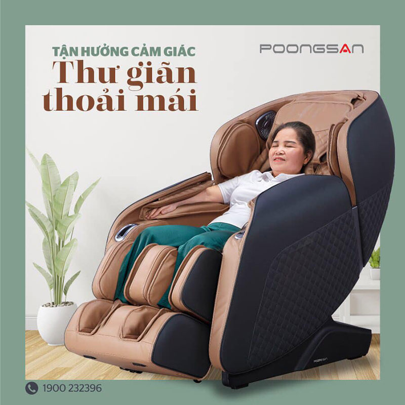 Điều trị bệnh đau cổ vai gáy bằng ghế massage Poongsan